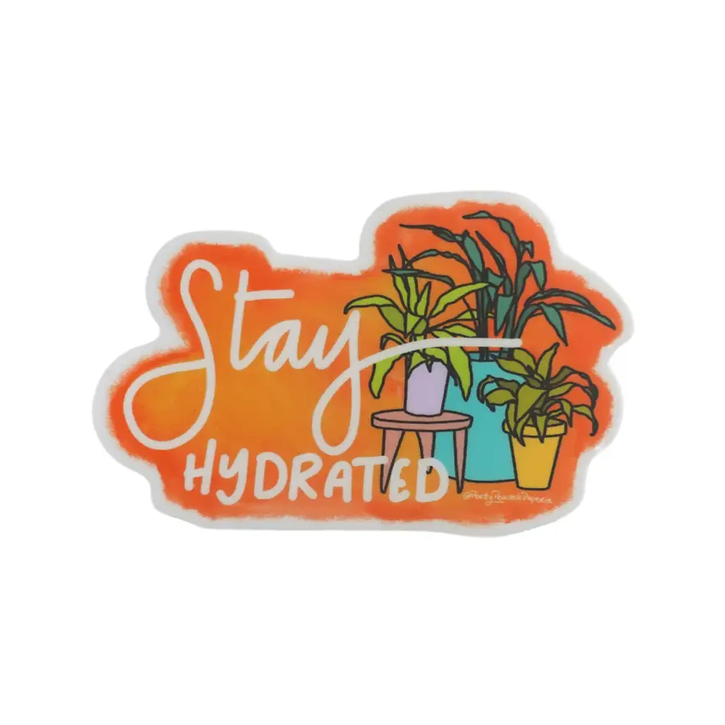 Stay Hydrated Sticker Pretty Peacock Paperie Impulse - Decorative Stickers