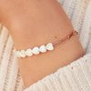 Pearl Heart Paperclip Chain Stretch Bracelet - Rose Gold Pura Vida Bracelets Jewelry - Bracelet