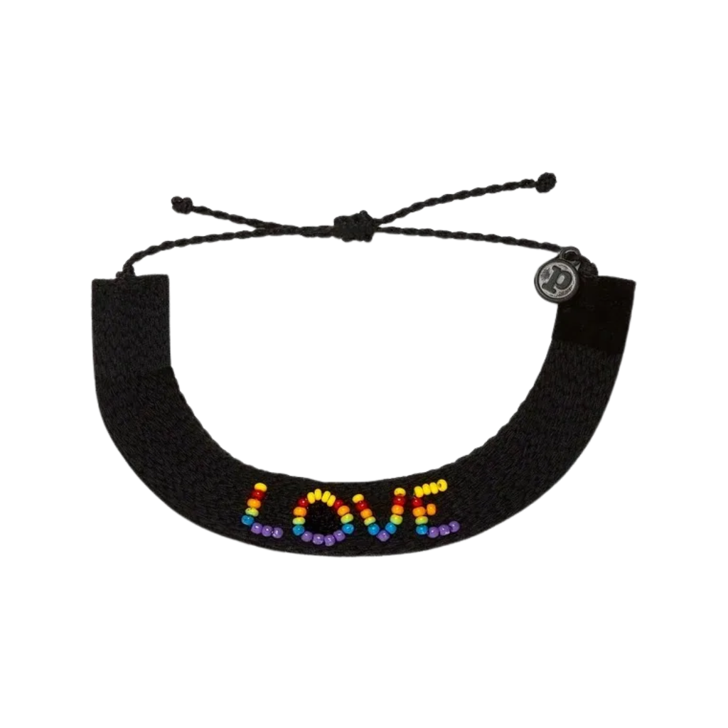 Woven Seed Bead Love Bracelet - Black Pura Vida Bracelets Jewelry - Bracelet