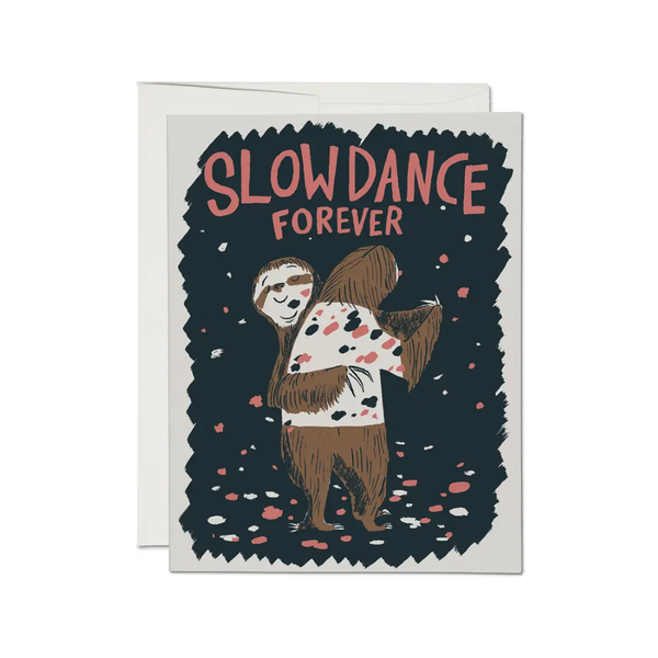 Slow Dance Sloths Love Card Red Cap Cards Cards - Love