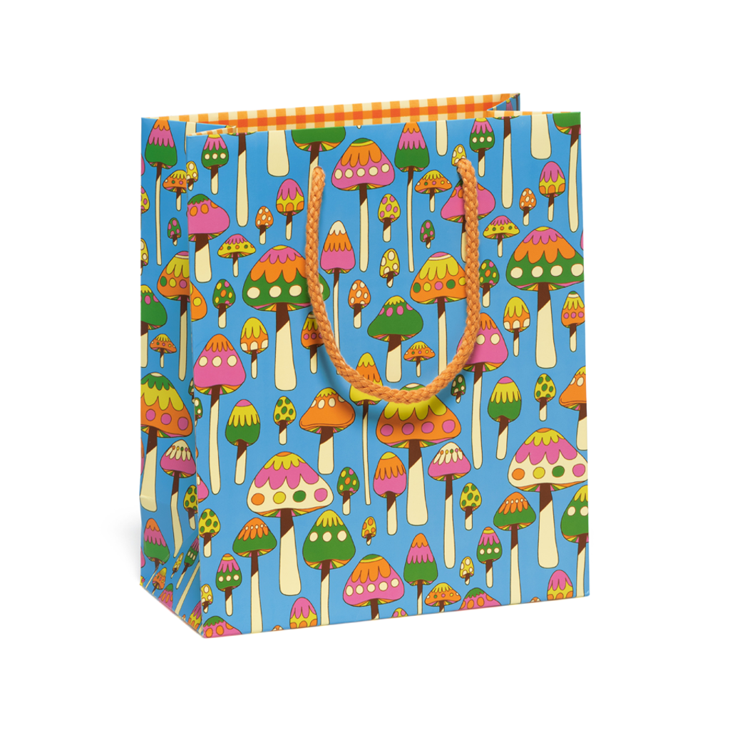 Groovy Mushrooms Small Gift Bag Red Cap Cards Gift Wrap & Packaging - Gift Bags