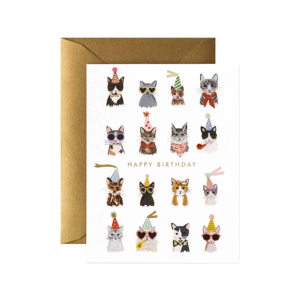 Cool Cats Birthday Card Rifle Paper Co. Cards - Birthday