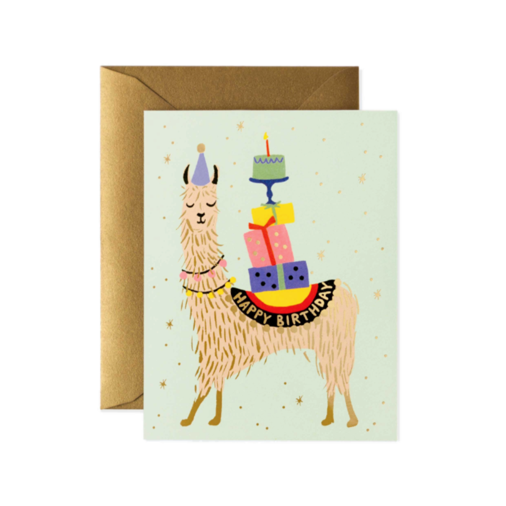 Llama Happy Birthday Card Rifle Paper Co. Cards - Birthday