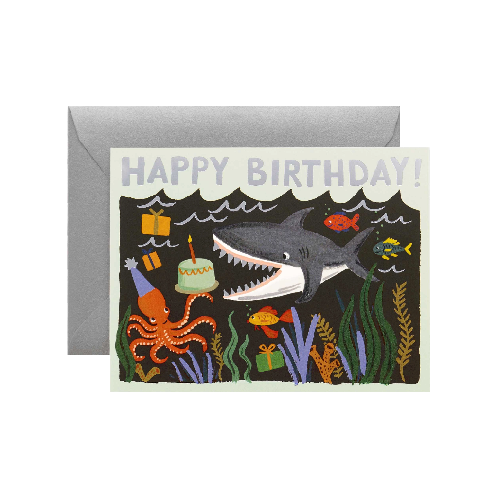 Shark Birthday Card Rifle Paper Co. Cards - Birthday