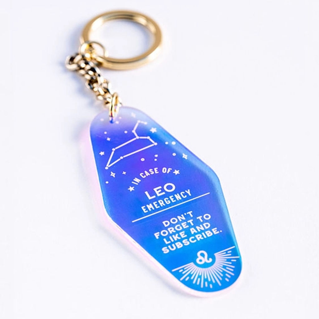 LEO Zodiac Holographic Keychain Sapling Press Apparel & Accessories - Keychains