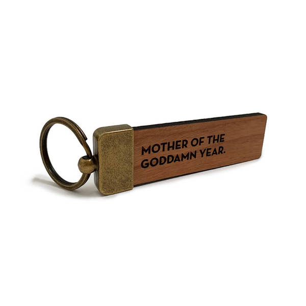 Mother of the Goddamn Year Key Tag Sapling Press Apparel & Accessories - Keychains