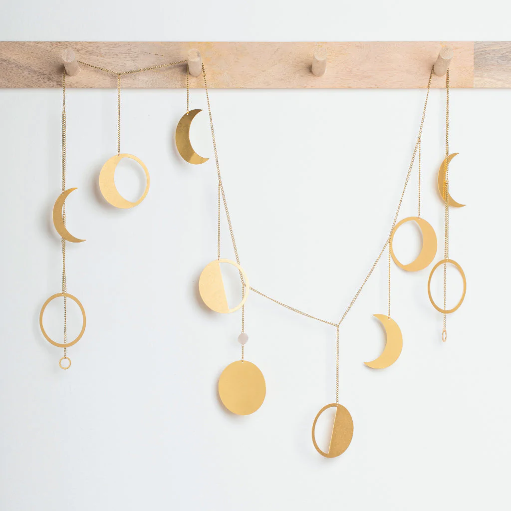 Moonphase/Moonstone Garland Scout Curated Wears Home - Wall & Mantle