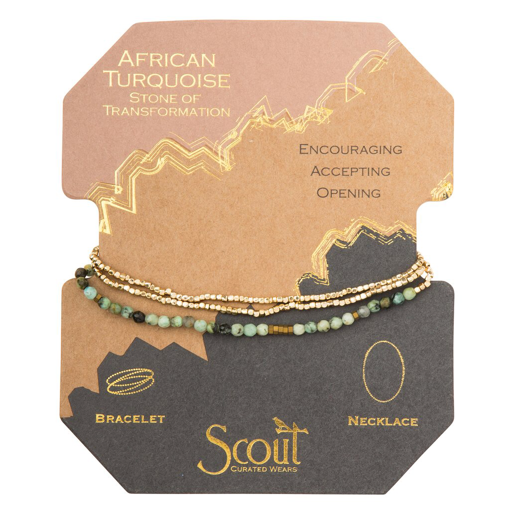 Delectable Stone Wrap African Turquoise - Stone of Transformation SCOUT CURATED WEARS Jewelry - Bracelet