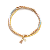 Desert Multi/Gold Miyuki Chromacolor Trio Bracelet Scout Curated Wears Jewelry - Bracelet