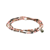 Healing (Rhodonite/Silver Pyrite) Stone Wrap Teardrop Bracelet Scout Curated Wears Jewelry - Bracelet