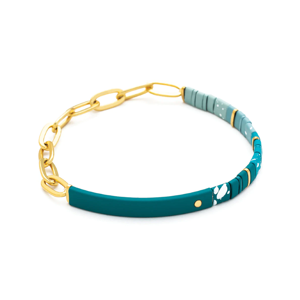 JOY & KINDNESS/TURQUOISE GOLD Good Karma Ombre Bracelet With Chain Scout Curated Wears Jewelry - Bracelet