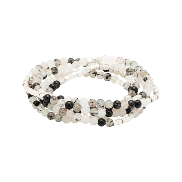 Stone Wrap Bracelet - Tourmalinated Quartz/Silver Scout Curated Wears Jewelry - Bracelet