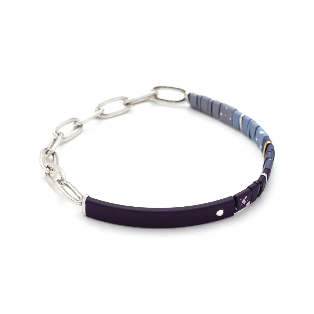 STRENGTH & GRACE/MIDNIGHT SILVER Good Karma Ombre Bracelet With Chain Scout Curated Wears Jewelry - Bracelet