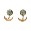 AFRICAN TURQUOISE/GOLD Ear Jacket Earring - Sone Moon Phase Scout Curated Wears Jewelry - Earrings