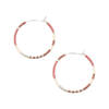 Blush Multi/Silver Small Miyuki Chromacolor Hoop Earring Scout Curated Wears Jewelry - Earrings