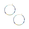 Cobalt Multi/Gold Small Miyuki Chromacolor Hoop Earring Scout Curated Wears Jewelry - Earrings