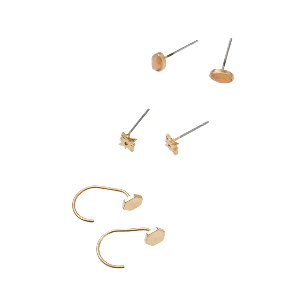 GOLD Earring Set - Gabby Stud Trio Scout Curated Wears Jewelry - Earrings