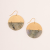 LABRADORITE-GOLD Stone Full Moon Earrings Scout Curated Wears Jewelry - Earrings