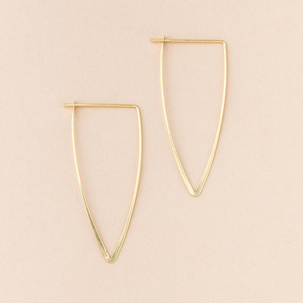 Refined Earring Collection Gold Vermeil - Galaxy Triangle Scout Curated Wears Jewelry - Earrings