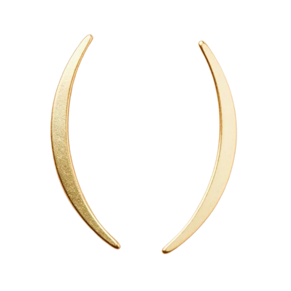 Refined Earring Collection Gold Vermeil - Gibbous Slice Stud Scout Curated Wears Jewelry - Earrings