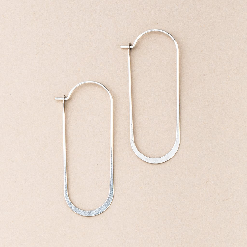 Refined Earring Collection Sterling Silver - Cosmic Oval Scout Curated Wears Jewelry - Earrings