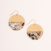 RHODONITE-GOLD Stone Full Moon Earrings Scout Curated Wears Jewelry - Earrings