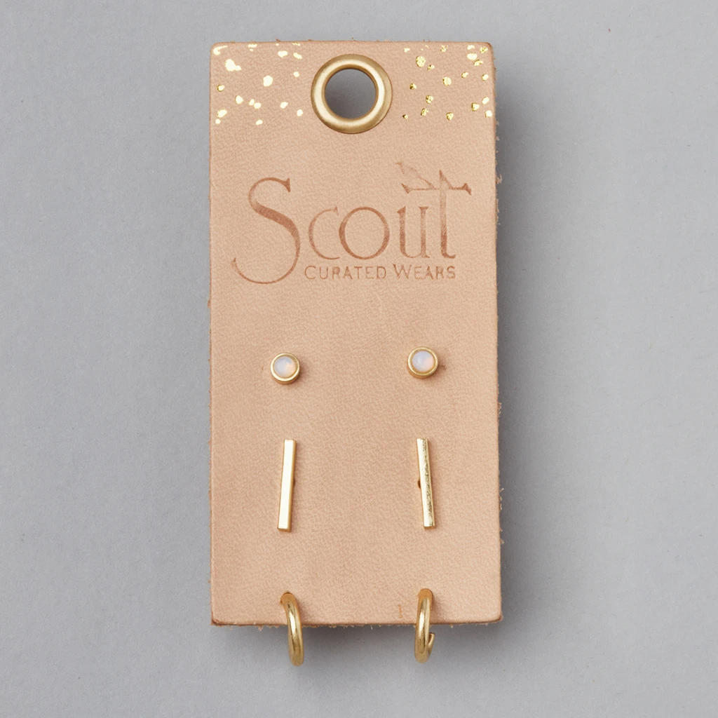 Scarlett Stud Trio Earrings Scout Curated Wears Jewelry - Earrings