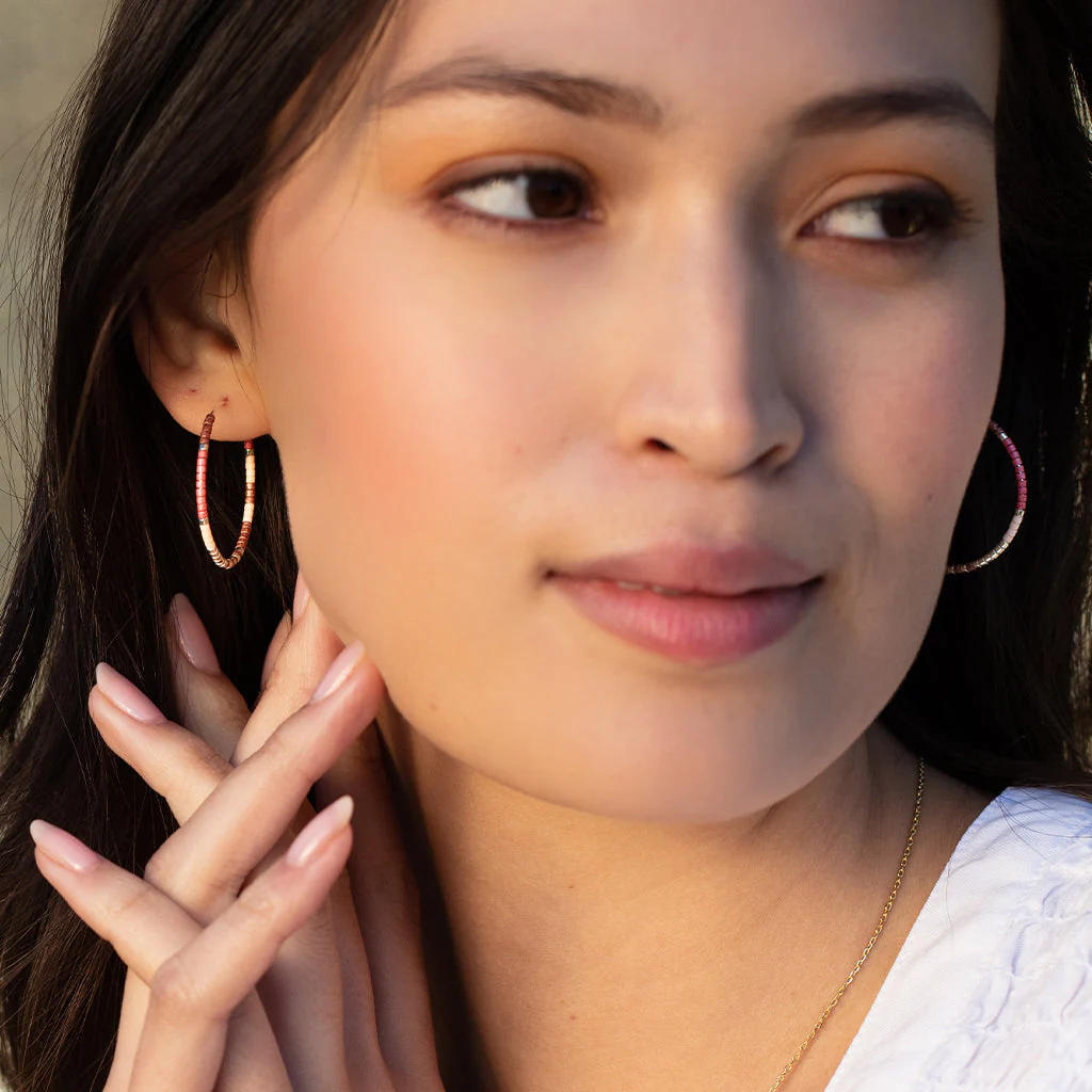 Small Miyuki Chromacolor Hoop Earring Scout Curated Wears Jewelry - Earrings