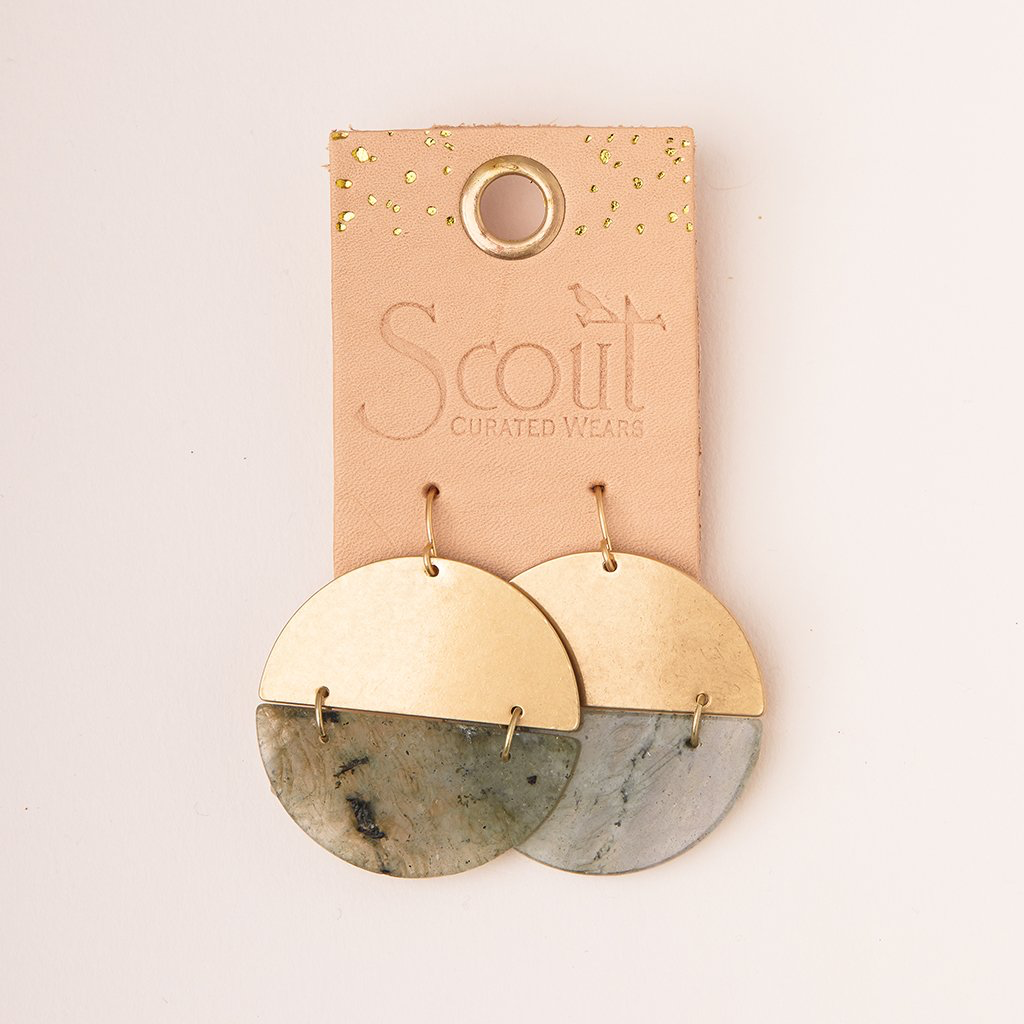 Stone Full Moon Earrings Scout Curated Wears Jewelry - Earrings