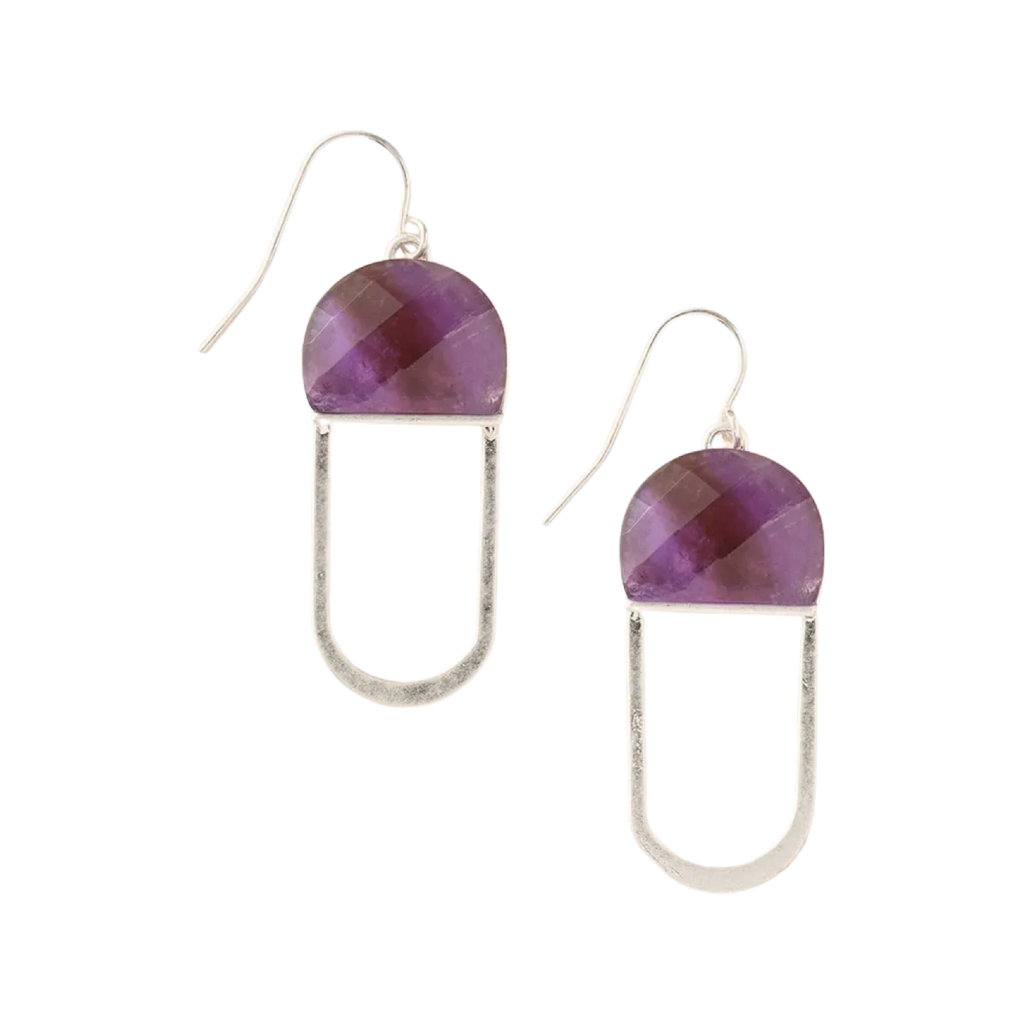 SUNSTONE/GOLD Modern Stone Chandelier Earrings Scout Curated Wears Jewelry - Earrings