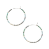 Turquoise Multi/Silver Small Miyuki Chromacolor Hoop Earring Scout Curated Wears Jewelry - Earrings
