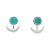 TURQUOISE/SILVER Ear Jacket Earring - Sone Moon Phase Scout Curated Wears Jewelry - Earrings