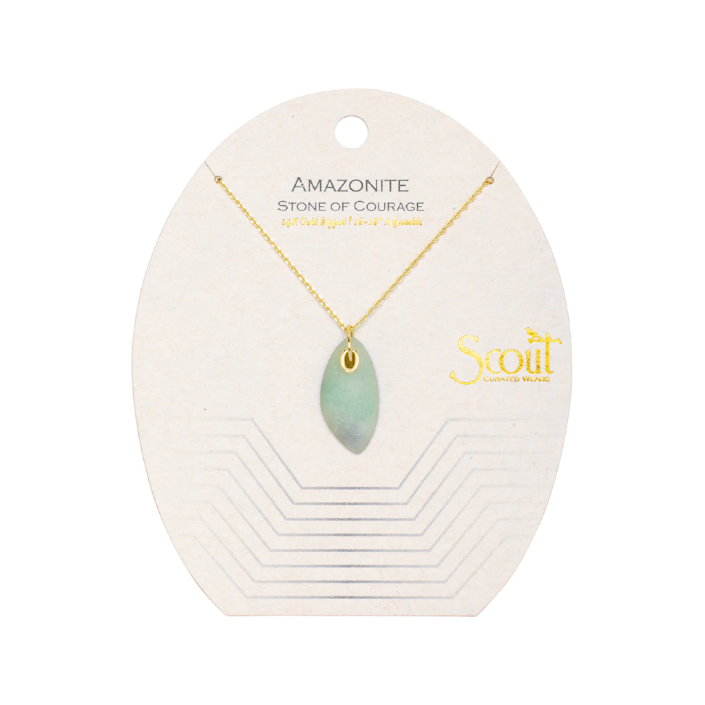 Amazonite/Gold Organic Stone Necklace Scout Curated Wears Jewelry - Necklaces