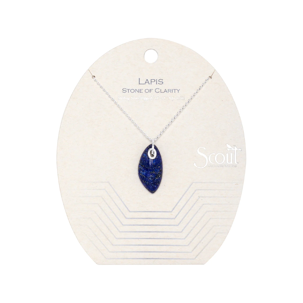 Lapis/Silver Organic Stone Necklace Scout Curated Wears Jewelry - Necklaces