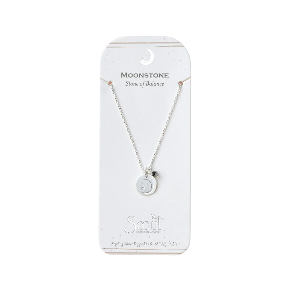 MOONSTONE/SILVER Intention Necklace Scout Curated Wears Jewelry - Necklaces