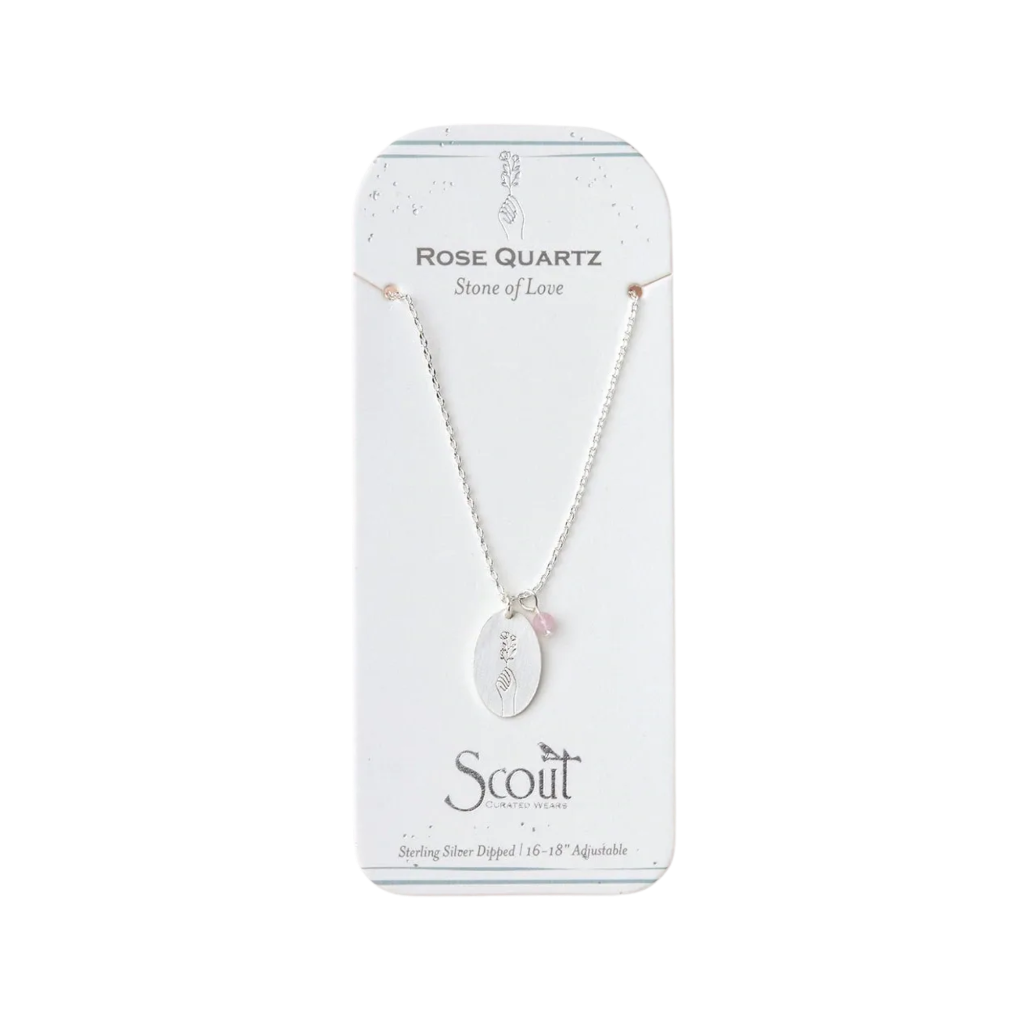 ROSE QUARTZ/SILVER Intention Necklace Scout Curated Wears Jewelry - Necklaces