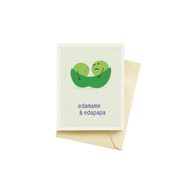 Edamame & Edapapa Baby card Seltzer Cards - Baby