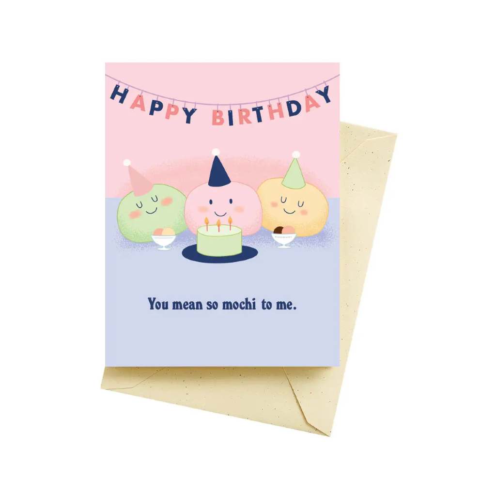 Mochi Party Birthday Card Seltzer Cards - Birthday