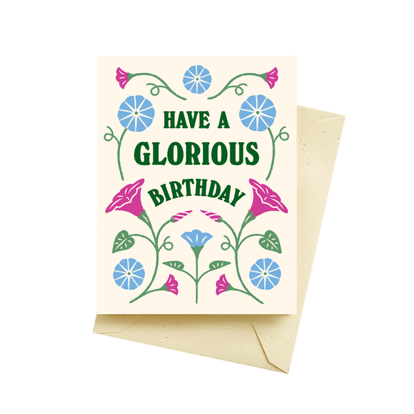 Morning Glory Birthday Card Seltzer Cards - Birthday