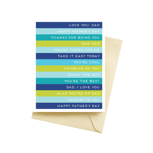 Dad Stripes Father's Day Card Seltzer Cards - Holiday - Father's Day