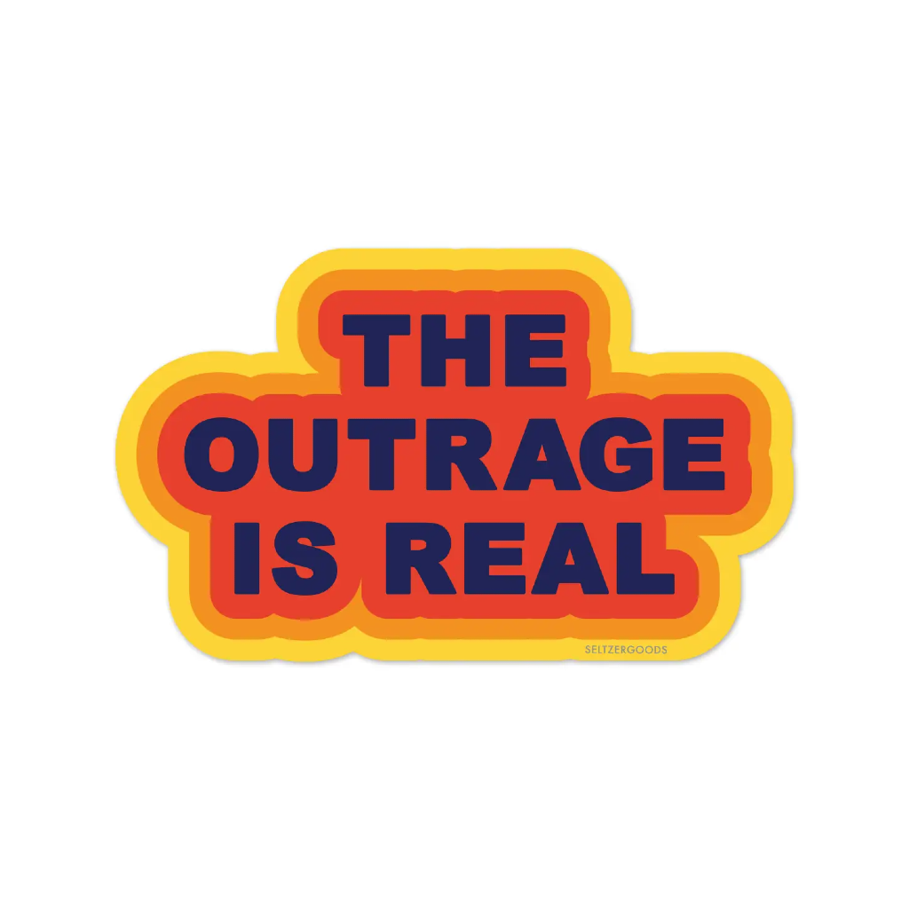 Outrage Is Real Sticker Seltzer Impulse - Decorative Stickers