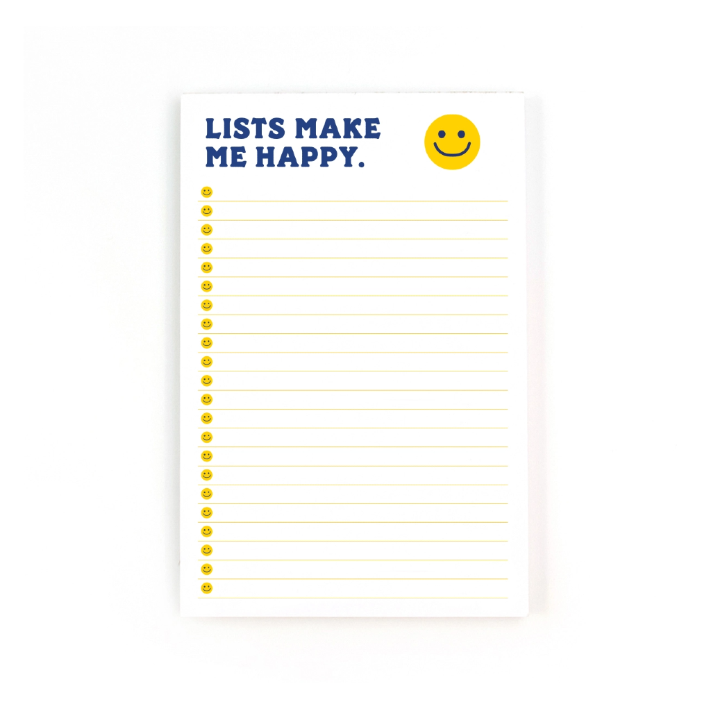 SEL NOTEPAD HAPPY LISTS Seltzer Unclassified
