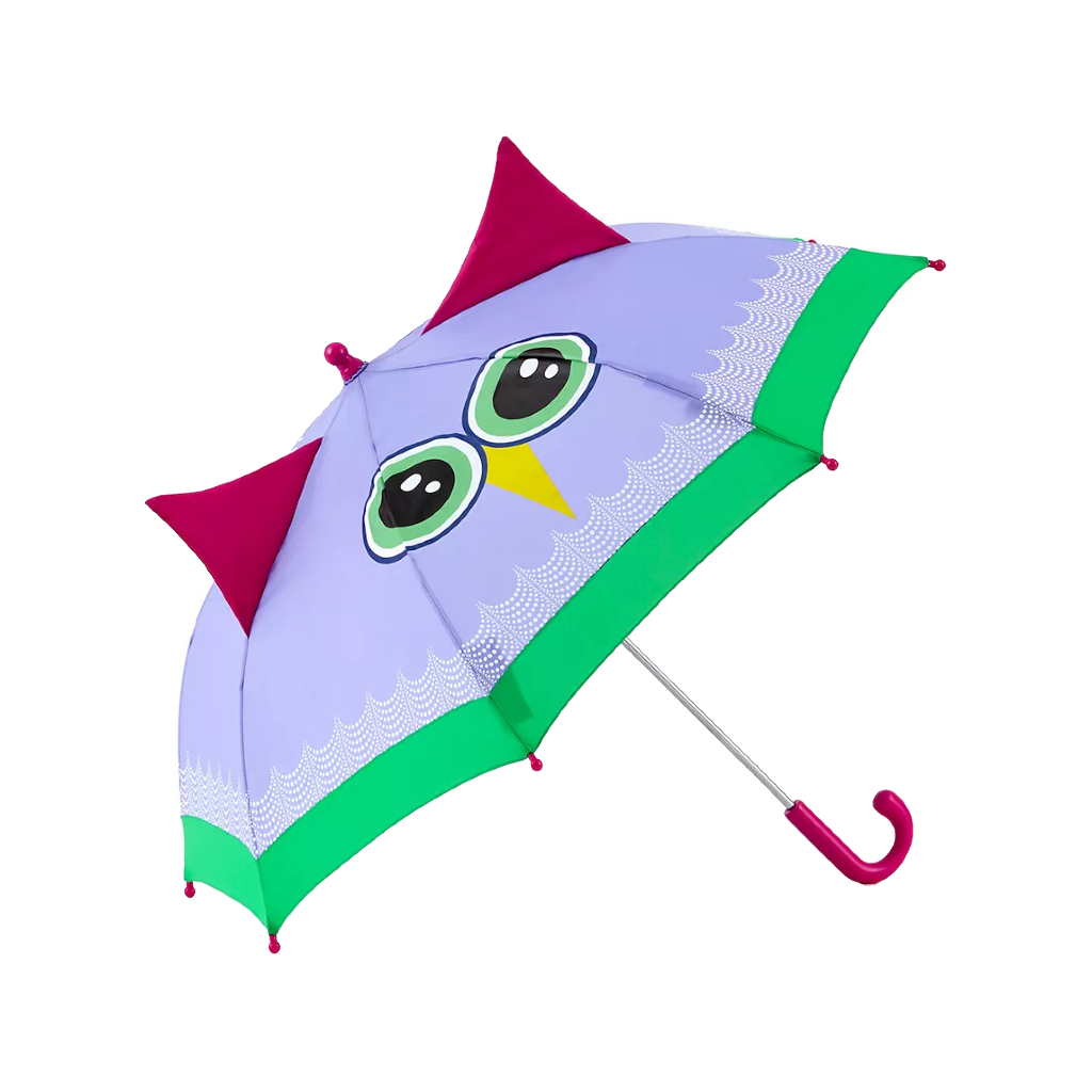 Beatrice Owl Kids Character Stick Umbrella - Manual Shed Rain Apparel & Accessories - Umbrella