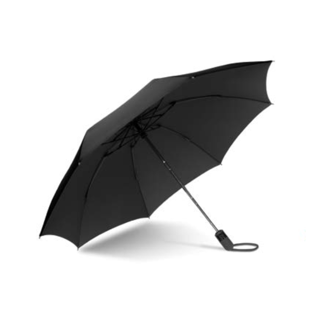 Black Adult Compact Umbrella - Reverse Closing Shed Rain Apparel & Accessories - Umbrella