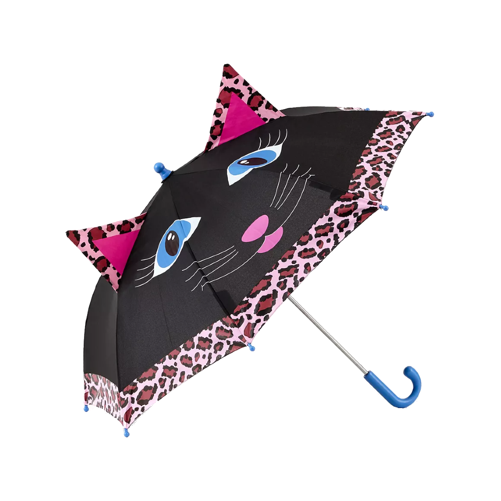 Riley Cat Kids Character Stick Umbrella - Manual Shed Rain Apparel & Accessories - Umbrella