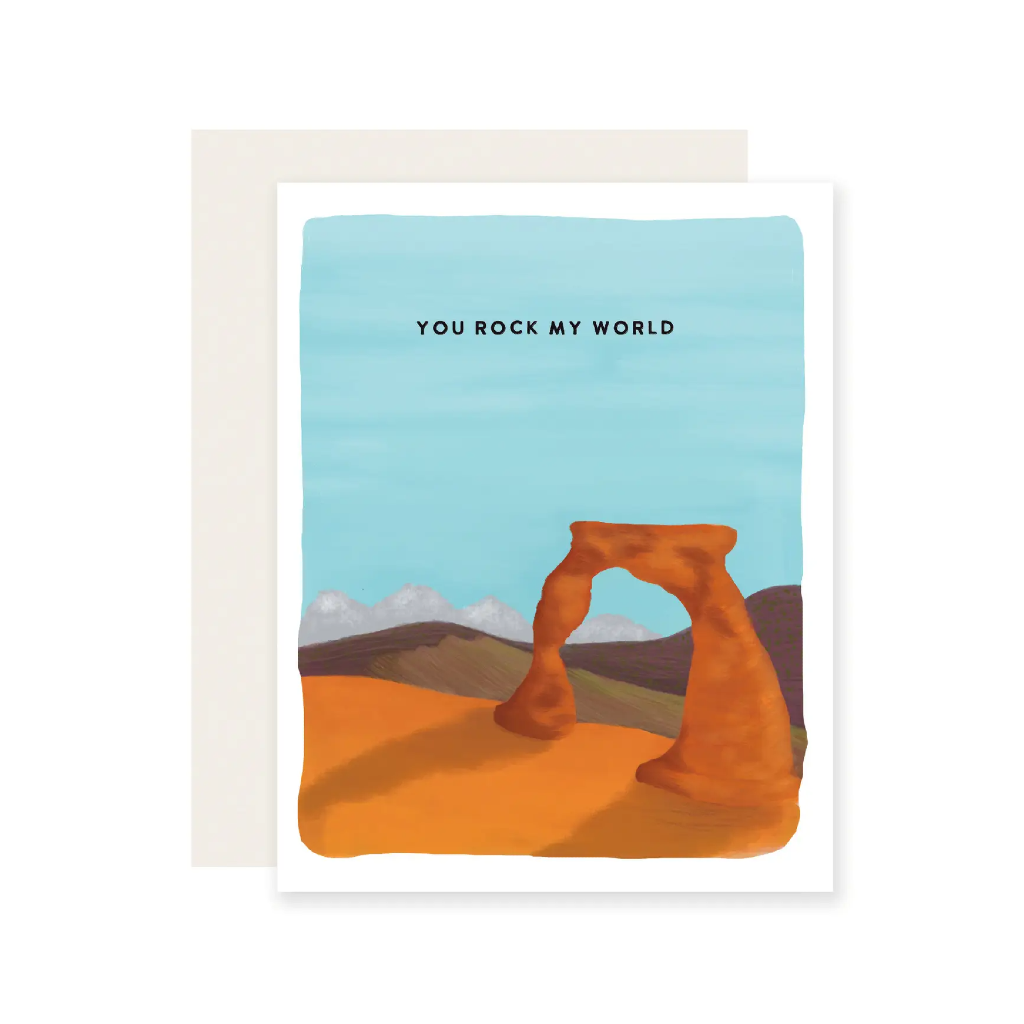 You Rock My World Love Card Slightly Stationary Cards - Love