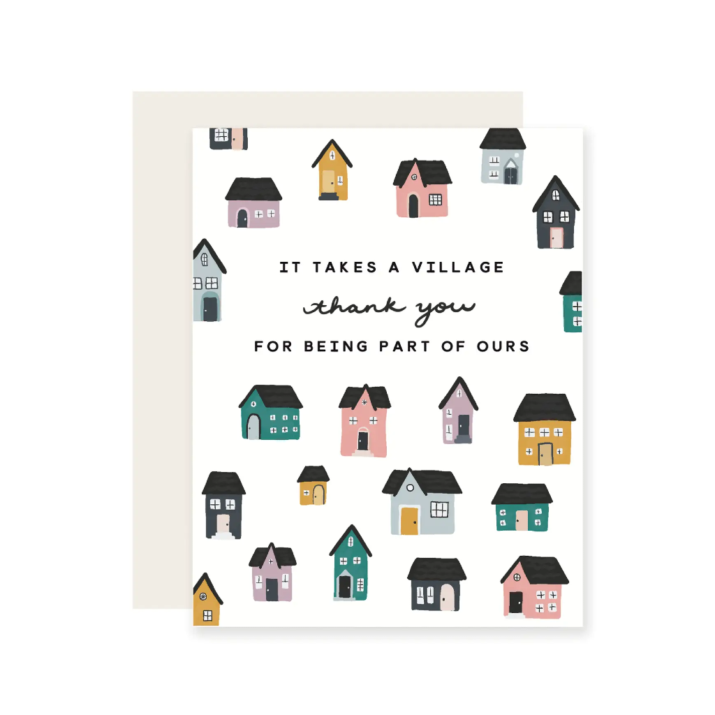Village Thank You Card Slightly Stationary Cards - Thank You