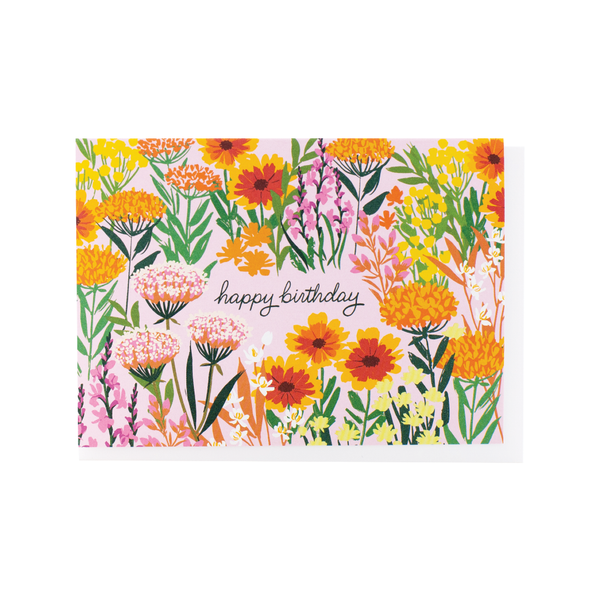 SMU CARD BIRTHDAY SUMMER MEADOW Smudge Ink Cards - Birthday