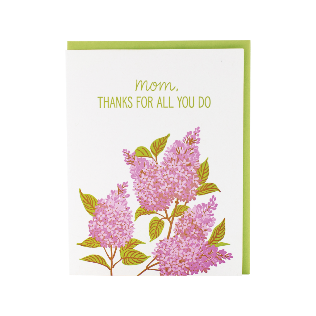 SMU CARD MOTHER'S DAY BLOOMING LILACS Smudge Ink Cards - Holiday - Mother's Day