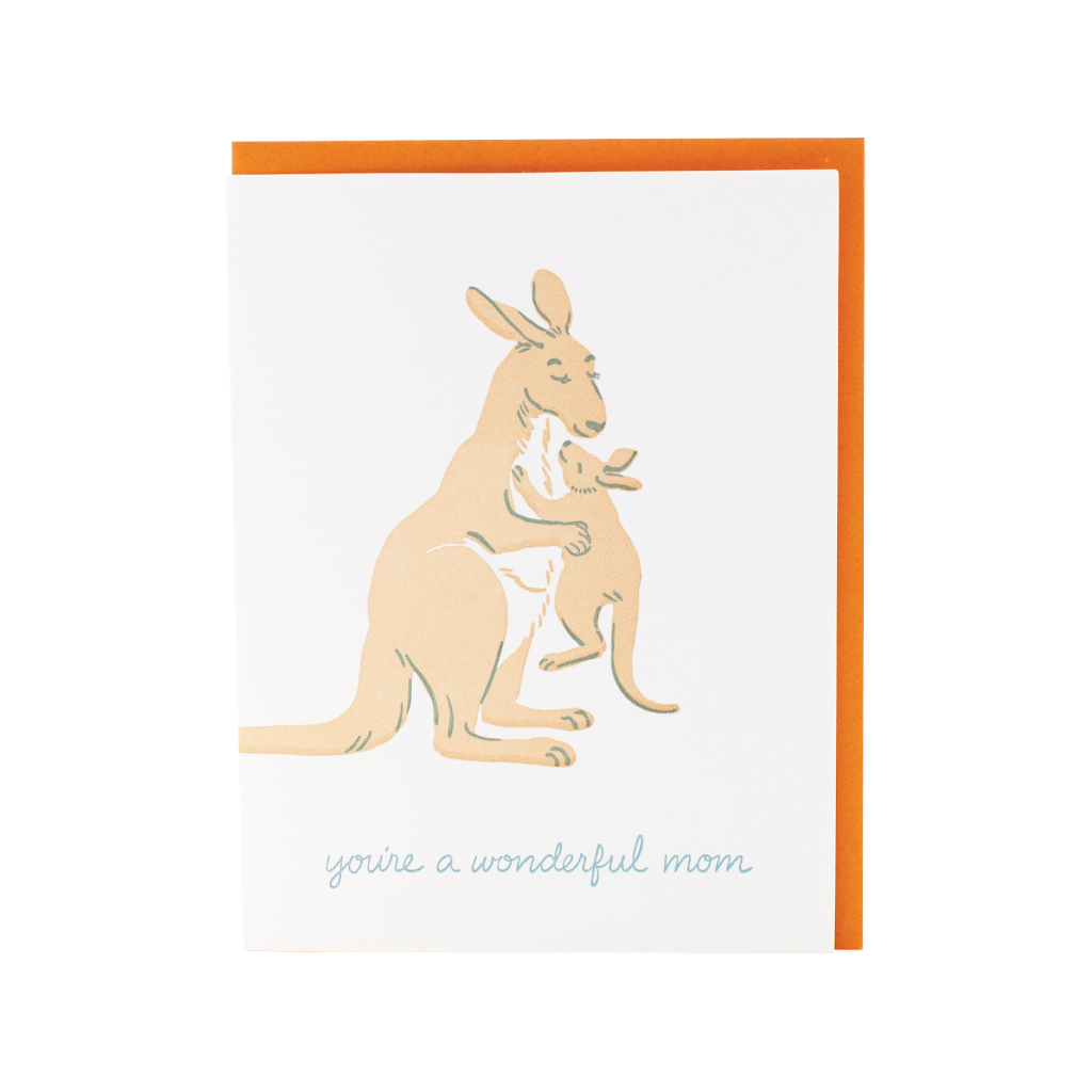 SMU CARD MOTHER'S DAY KANGAROO & JOEY Smudge Ink Cards - Holiday - Mother's Day